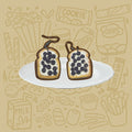 Blueberry Cream Cheese Earrings