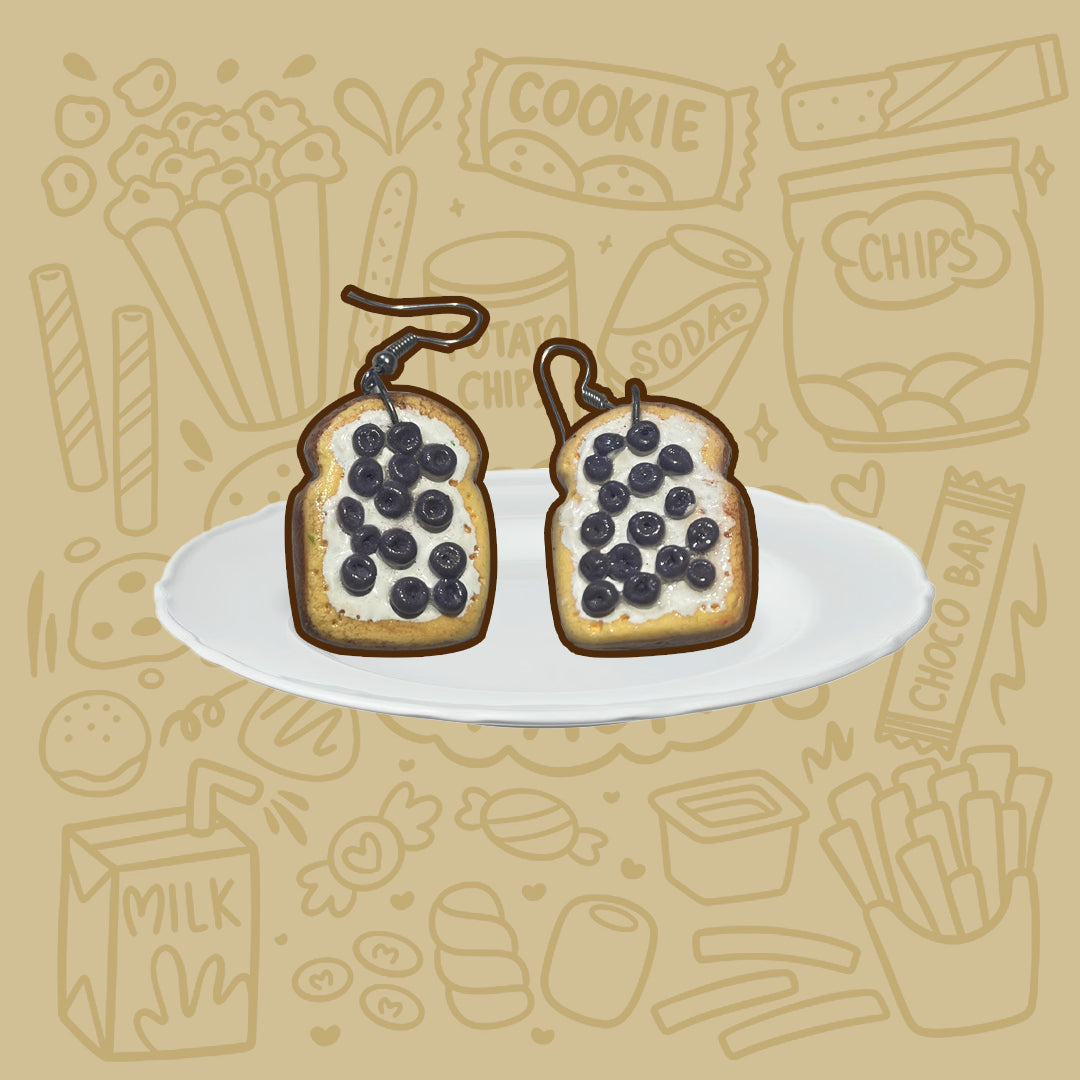 Blueberry Cream Cheese Earrings
