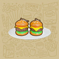 Burger Earrings