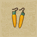 Carrot Earrings
