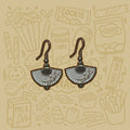 Chinese Fan Earrings
