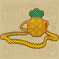 Pineapple Beaded Bag