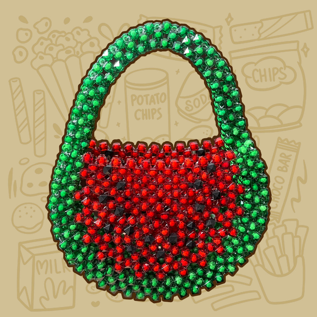 Watermelon Beaded Bag